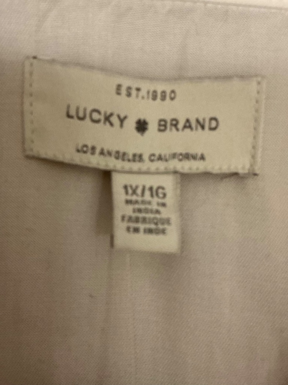 NWT Lucky Brand White Blouse 1X - Picture 3 of 6